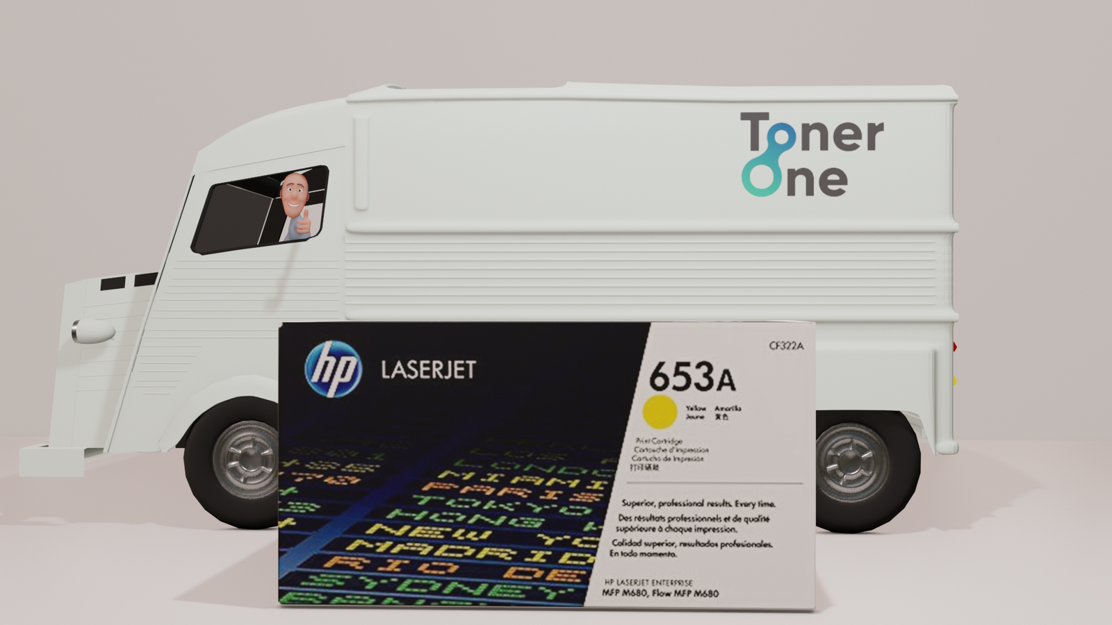 Genuine HP 653A Standard Capacity Laserjet Toner Cartridge - CF322A - Yellow