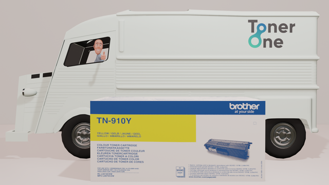 Genuine Extra High Capacity Brother TN-910Y Toner Cartridge - Yellow