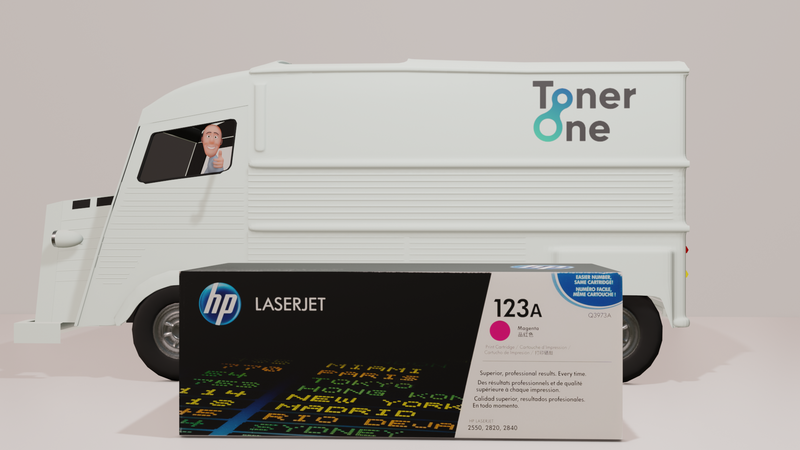 Genuine HP Low Capacity 123A Laserjet Toner cartridge - Q3973A - Magenta