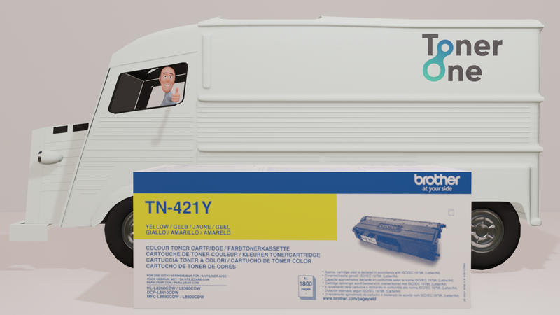 Genuine Brother TN-421Y Standard Capacity Toner Cartridge - Yellow