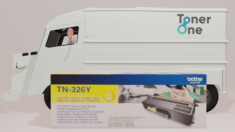 Genuine High Capacity Brother TN-326Y Toner Cartridge - Yellow