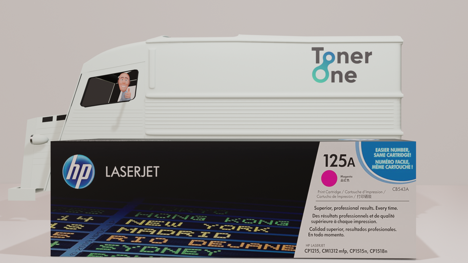 Genuine HP 125A Standard Laserjet Toner Catridges-CB543A-Magenta