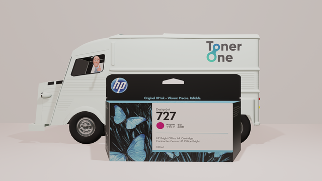 Genuine HP 727 130ml High Capacity Magenta Ink Cartridge - B3P20A