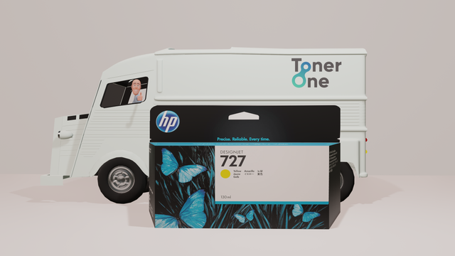 Genuine HP 727 130ml High Capacity Yellow Ink Cartridge - B3P21A