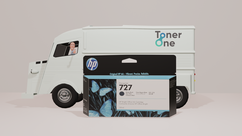 Genuine HP 727 130ml | 727 300ml High and Extra High Capacity Matte Black Ink Cartridges - B3P22A | C1Q12A