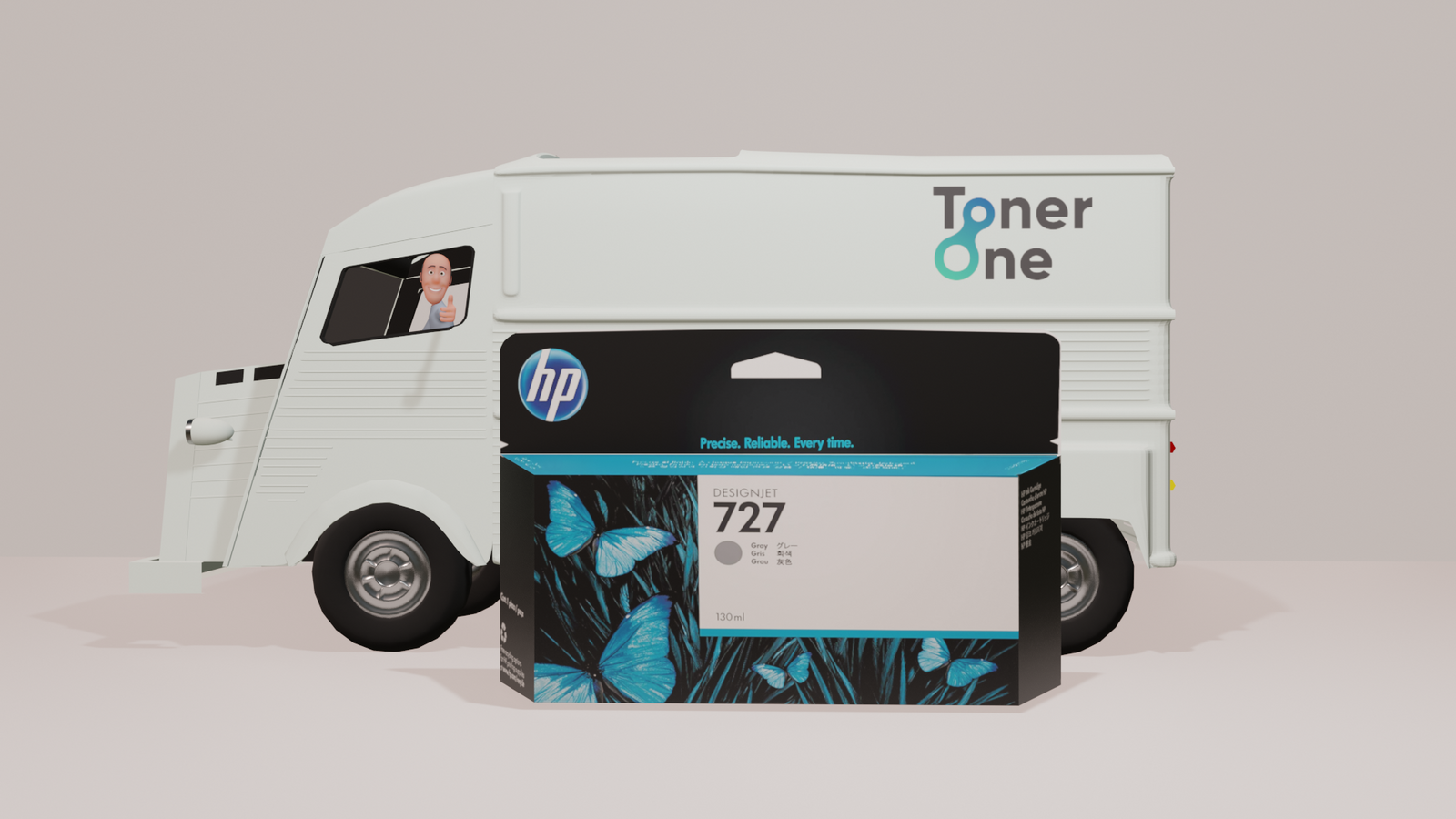 Genuine HP 727 130ml High Capacity Grey Ink Cartridge - B3P24A