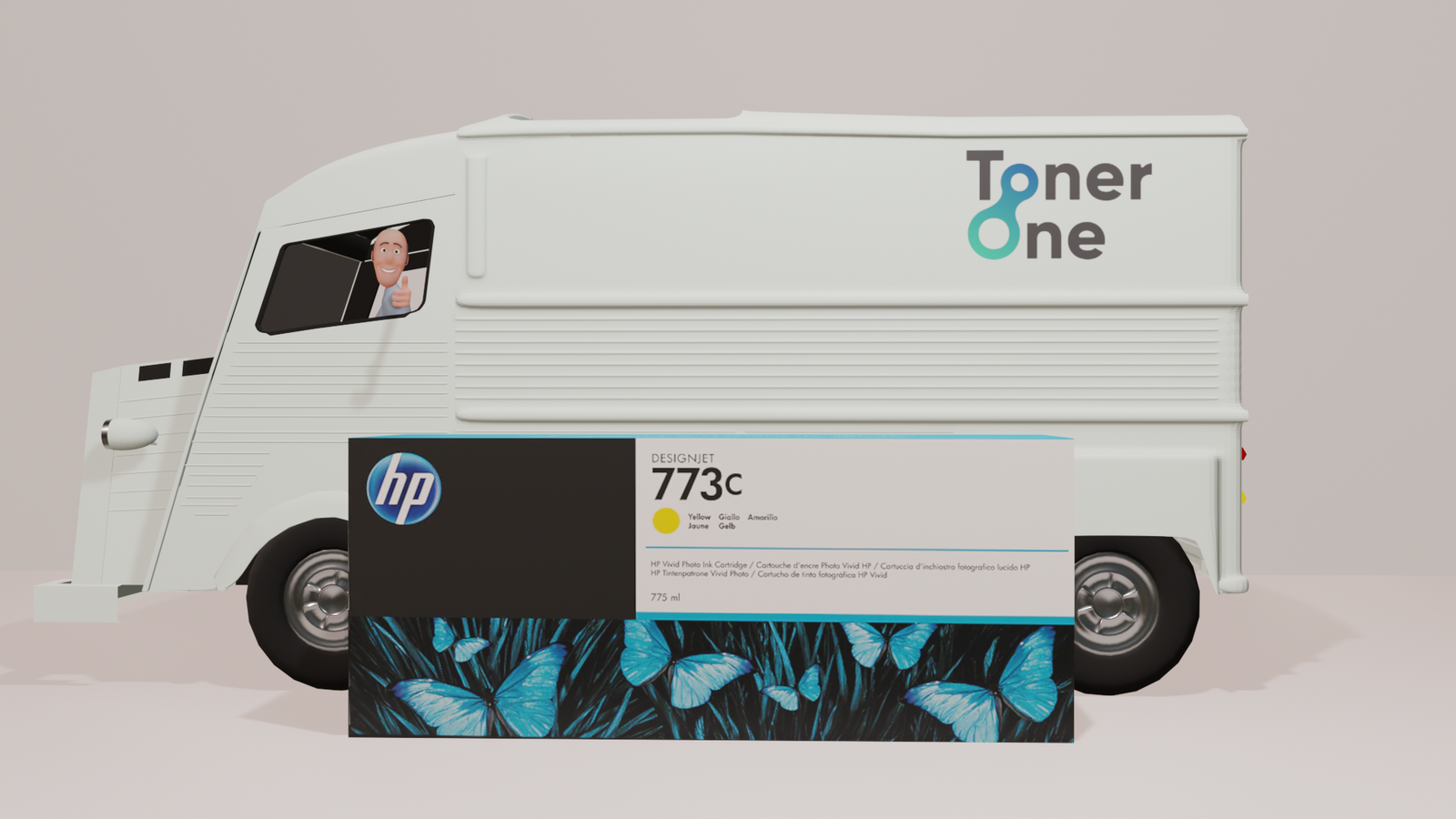 Genuine HP 773C 775-ml Yellow DesignJet Ink Cartridge | C1Q40A