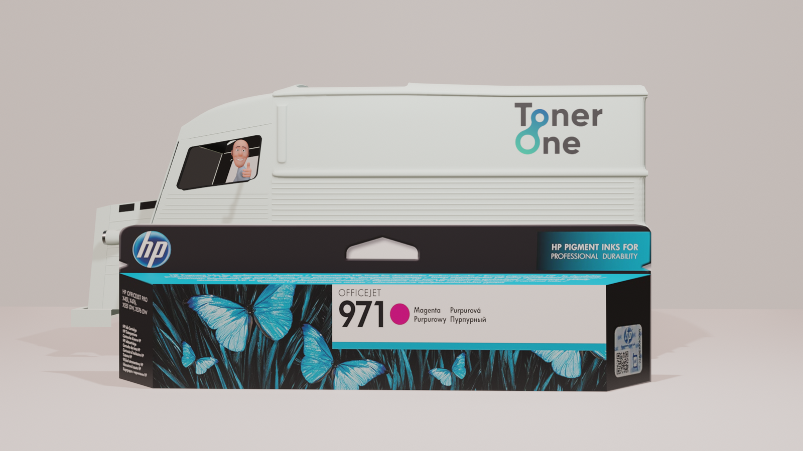 Genuine HP 971  Magenta Ink Cartridges - CN623AE