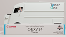 Genuine Canon C-EXV34C Toner Cartridge - Cyan