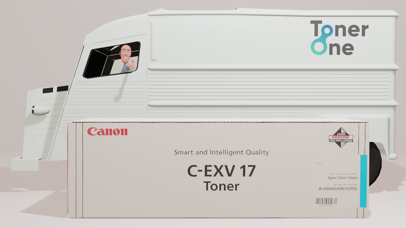 Genuine Canon C-EXV17C Toner Cartridge - Cyan