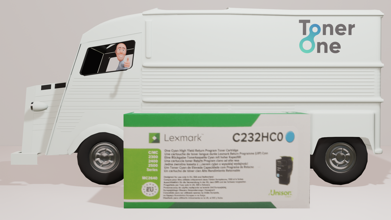 High Capacity Lexmark C232HC0 Toner Cartridge (Return Program) - Cyan