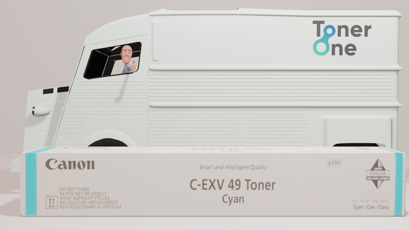 Genuine Canon C-EXV49C Toner Cartridge - Cyan