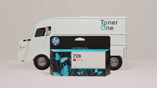 Genuine HP 728 130ml High Capacity Magenta Ink Cartridge - F9J66A