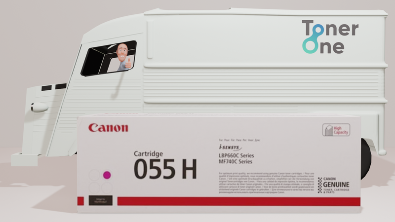 Genuine High Capacity Canon 055HM Toner Cartridge - Magenta