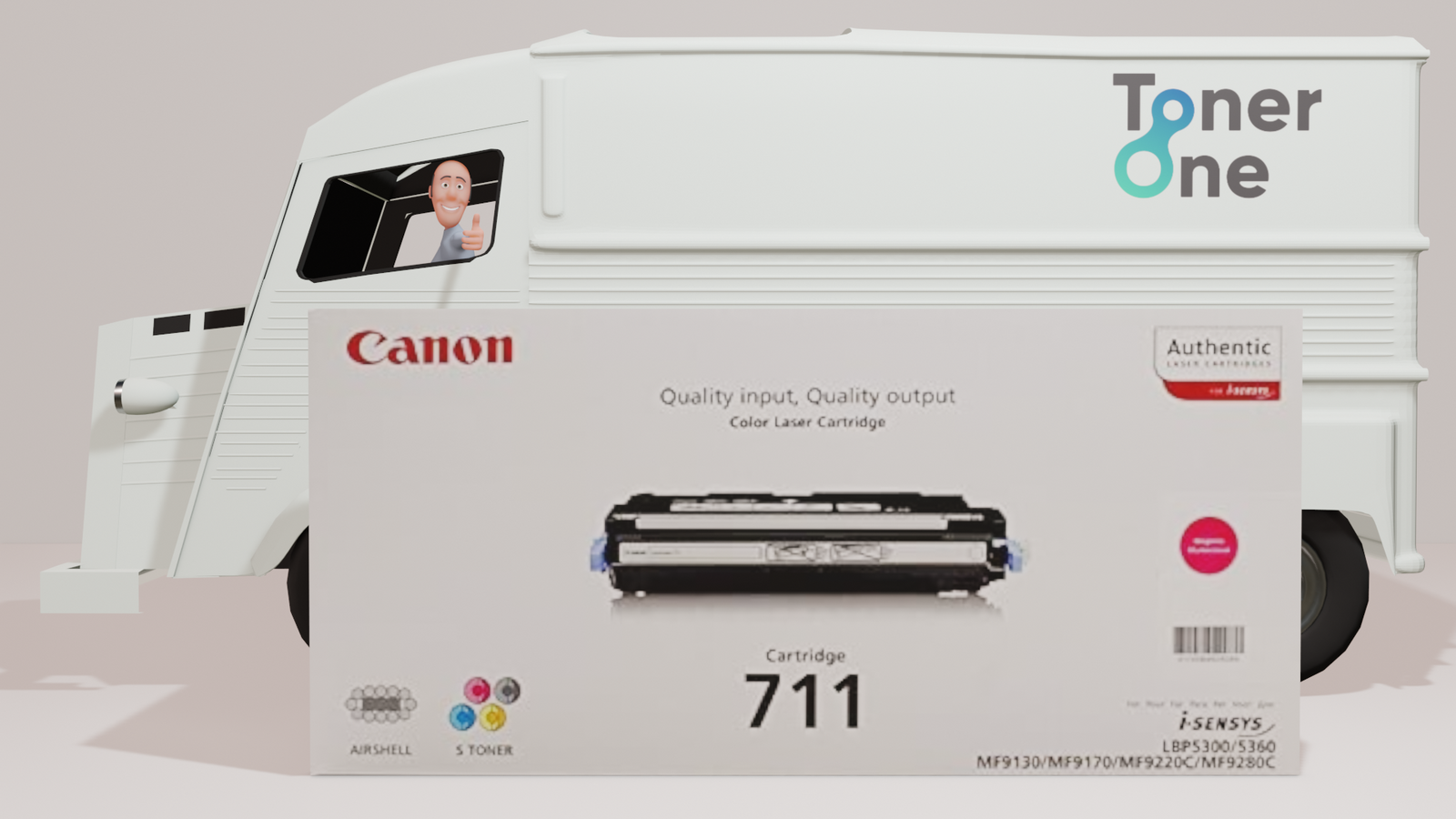 Genuine Original Canon 711M Toner Cartridge - Magenta