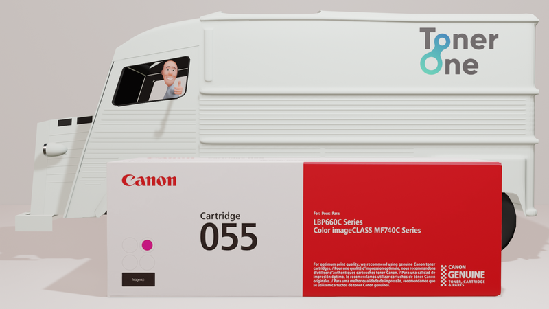 Genuine Standard Capacity Canon 055M Toner Cartridge - Magenta