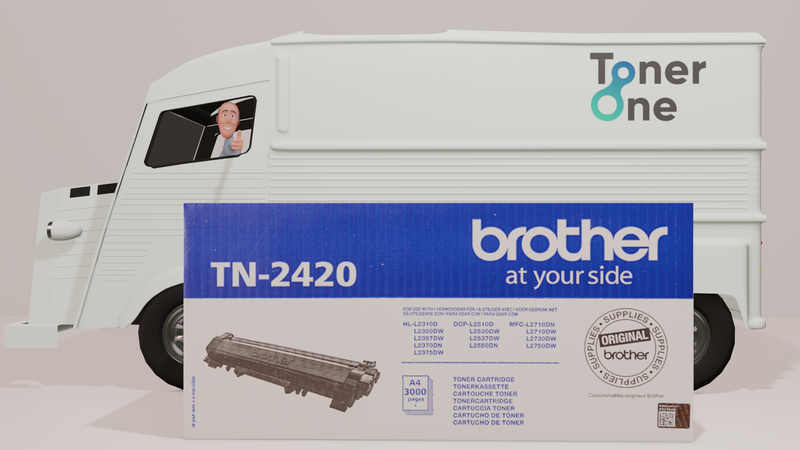 Genuine High Capacity Brother TN-2420 Black Toner Cartridge