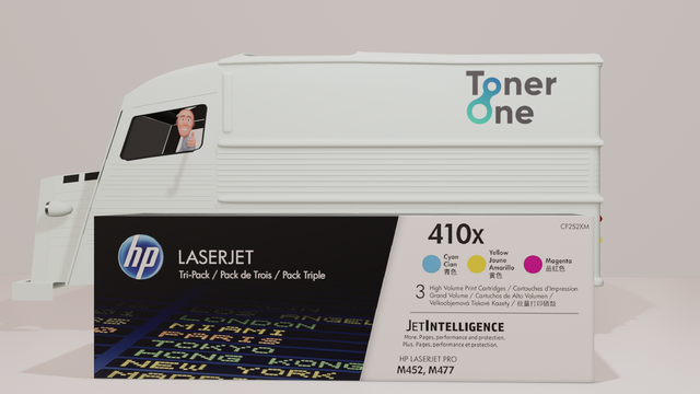 Genuine HP 410X Tripack Laserjet Toner Cartridges - CF252XM-Tricolor