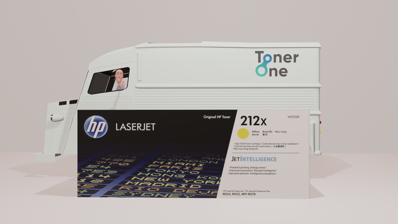 Genuine HP 212A|212X Standard and High Capacity Yellow Toner Cartridges | W2122A|W2122X
