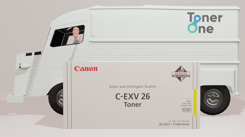 Genuine Canon C-EXV26Y Toner Cartridge - Yellow