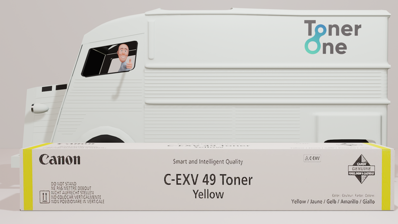 Genuine Canon C-EXV49Y Toner Cartridge - Yellow