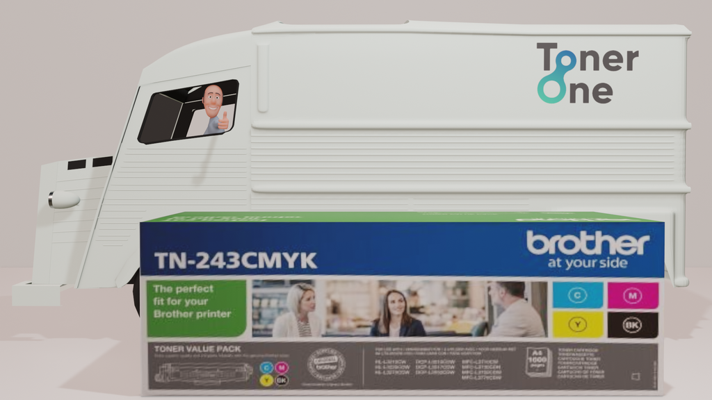  Brother TN-243CMYK Original Toner Cartridge Prints up to 1000  Pages, Cyan, Magenta, Yellow and Black, Pack of 1 : Office Products