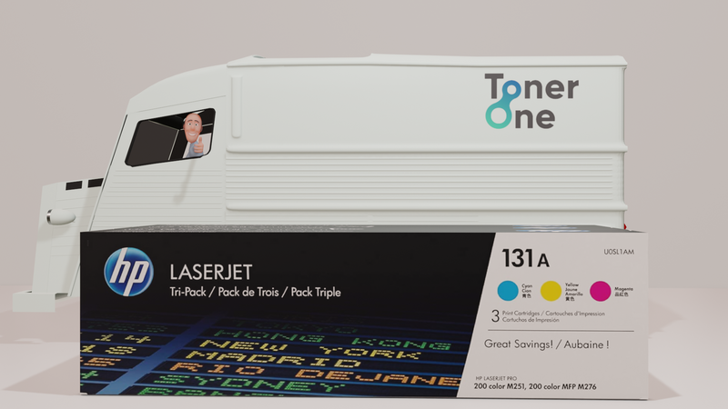 Genuine HP 131A Tripack  Laserjet Toner Cartridges - U0SL1AM - Tricolor