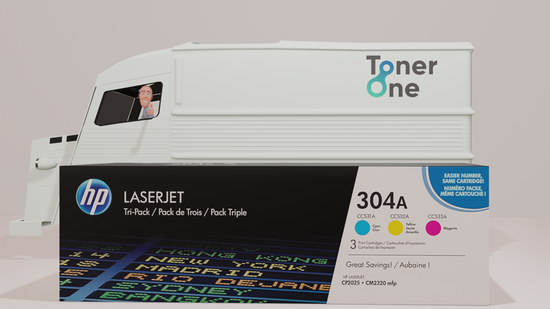 Genuine HP 304A Standard Laserjet Toner Cartridges -CF372AM -Tricolor
